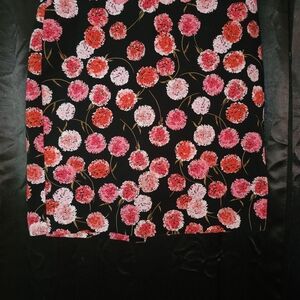 Talbots Women’s 10P Vibrant Floral Print Cotton Stretch A Line Midi Skirt